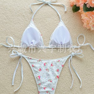 New sexy swimsuit, European and American hot girl <b>triangle</b> bag two-piece <b>bikini</b>, fresh and cute foreign trade swimwear <b>bikini</b> - Product Image 2