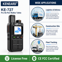 KENEARD KE-727 4G LTE PoC Walkie Talkie Dual SIM 3000mAh 150 Jam Siaga GPS Pelacakan Radio Push to Talk Logistik Armada 2W >50km