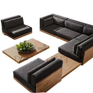 Moderno comodo salotto all'aperto sedia Design semplice corda di <span class=keywords><strong>legno</strong></span> <span class=keywords><strong>mobili</strong></span> <span class=keywords><strong>per</strong></span> Villa cortile Teak terrazza Hotel giardino esterno - Product Image 2