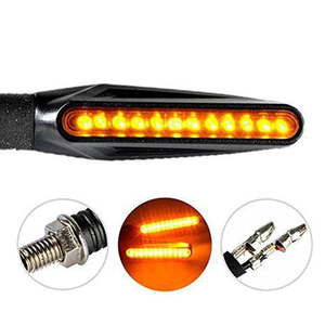 ไฟเลี้ยว LED แบบไหลต่อเนื่องสำหรับรถมอเตอร์ไซค์สกู๊ตเตอร์  กันน้ำ สำหรับรถจักรยานยนต์แบบสตรีทไบค์ - Product Image 5