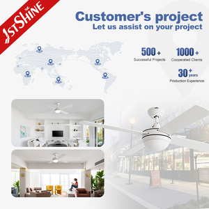 Ventilateur de plafond lumineux 1stshine, ventilateur de plafond décoratif pour <span class=keywords><strong>restaurant</strong></span>, télécommande intelligente, climatisation - Product Image 5