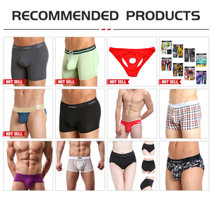 Boxer da <span class=keywords><strong>Uomo</strong></span> Personalizzati a Vita Alta, Sexy <span class=keywords><strong>Intimo</strong></span> Maschile con Cuciture, Slip Traspiranti per <span class=keywords><strong>Uomo</strong></span> - Product Image 5
