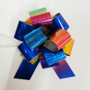Colorful Gradient Vibrantwave PP Pull Bow <b>Gift</b> Bow for Anniversary Celebration <b>Gift</b> <b>Basket</b> Decoration - Product Image 2