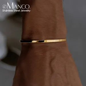 Emanco Luxe Hoge Kwaliteit Unisex Paragraaf Mannen Manchet Armband Rvs Manchet Armband Voor Mannen