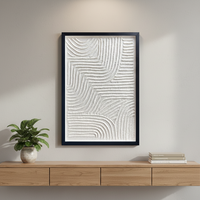 Papier Peint Mural Texturé Abstrait à Lignes Géométriques pour Décoration de Bureau, Peinture Murale 3D en Pulpe Écologique Personnalisée en Gros