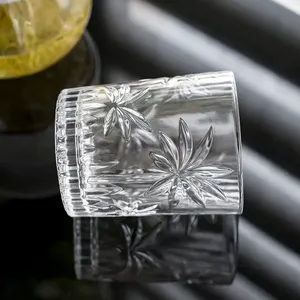 2022 Nieuwe Ontwerp Wijn Glas 300Ml Tumbler Coconut Palm Tree Patroon Gegraveerd Whisky Glas