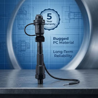 Kit de Conector de Fibra Óptica Mini SC Impermeable IP68 con Adaptador, Tapa Antipolvo y Junta Tórica para FTTH Exterior 5G, Sin Empalmes, Instalación Rápida