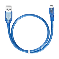 Bochara kabel Data USB mikro 2.0, kabel Data USB Tipe a pria ke Mirco Male Dual Shield (Foil + jalinan) kecepatan tinggi 30cm 50cm 100cm