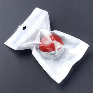 Haute qualité en gros épissage cristal sphère naturel jaspe rouge et Howlite <span class=keywords><strong>Pokeball</strong></span> pour cadeau ornement décoratif - Product Image 3