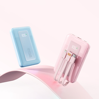 Baterai PORTABEL PD22.5W Super Fast Charging 20000mAh Kapasitas Besar Power Bank dengan Kabel Terintegrasi untuk I Phone  Pengisi Daya Portabel