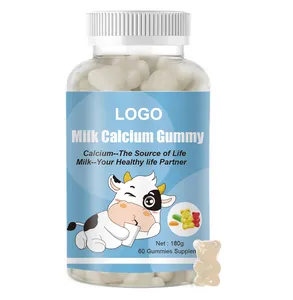 Handelsmarke OEM Bone Growth Supplements Himbeer milch Calcium Gummies Candy