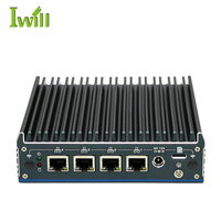 Mini PC Fanless Firewall J6412 M.2 SATA 128 Go 256 Go VPN Pfsense Mini Serveur Réseau 1* 1*DP