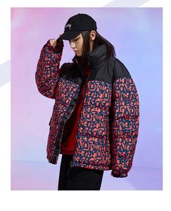 Piumino invernale personalizzato Unisex giacca imbottita in cotone spesso con cappuccio stampato giacca a sbuffo per uomo e <span class=keywords><strong>donna</strong></span> all'ingrosso - Product Image 3