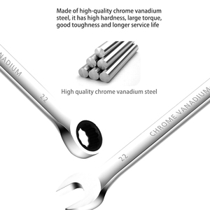 Dụng Cụ Cầm Tay 10Mm Ratchet <span class=keywords><strong>Spanner</strong></span> Một Bộ Chìa Khóa Vòng Bánh Răng Chrome Vanadi Kết Hợp Cờ Lê Ratchet Cờ Lê - Product Image 4