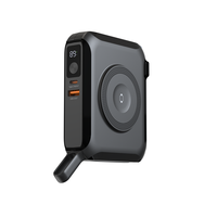 Produits tendance 2025 PD 65W haute capacité intégré câble 2-en-1 charge rapide chargeur Portable batterie externe pour ordinateur portable
