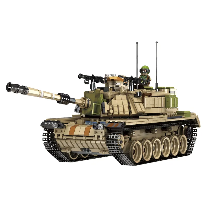 Panlos 632004 военный конструктор для танка игрушка для детей M60 battle Lepining технический пластиковый кирпич развивающая форма для мальчиков