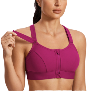 Sujetador deportivo con diseño sin costuras, soporte frontal alto, cuello en V, espalda cruzada, ecológico, elástico en cuatro direcciones y transpirable. - Product Image 1