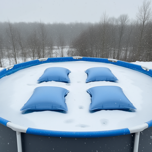 Almohadas Inflables Azules para Piscina, 4 Piezas, Cubierta de PVC para Protección Invernal, Flotadores para Piscinas Elevadas - Product Image 2
