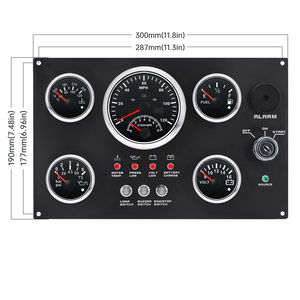 Gösterge paneli 12V yakıt seviyesi su sıcaklığı yağ basıncı ile 5 ölçüm seti - Product Image 1
