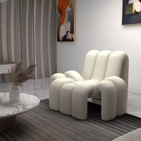 Chaise de canapé simple Chaise longue décontractée en forme d'araignée en tissu de velours de lait contemporain pour la maison, le bureau et le salon