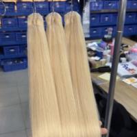 Lot de Cheveux Humains Bruts Lisses du Vietnam 100% Ombré Couleur 613 avec Closure 2x6 en Dentelle Birmane