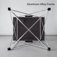 Table solaire pliable avec cadre en alliage d'aluminium, charge solaire directe, table d'extérieur pour le camping, le pique-nique, la pêche