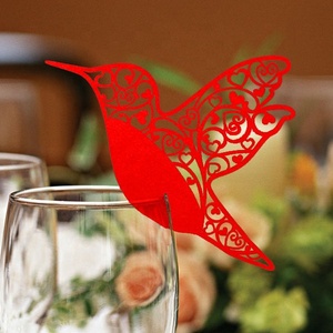Islamic <strong>Wedding</strong> Stationery Favors Laser Cut <strong>Name</strong> Place <strong>Cards</strong> for Wine Glass - Product Image 6