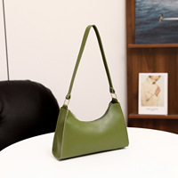 Sac à bandoulière pour femme en cuir PU, sac sous le bras, couleur unie simple, style décontracté pour femme, sac à main