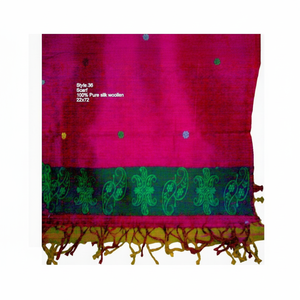 Foulard en laine tissée Banarasi Silk Zari Dupatta/Chunni Color 100% Pure Silk pour femme - Product Image 1