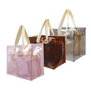 Custom Stylish Tote Handbags Purses Handbags Sets 2 Pieces Luxury Women <b>Transparent</b> Shopping Gift Tote Clear Pvc Jelly <b>Bag</b> - Product Image 1
