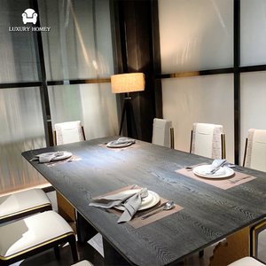 Juego de sillas de mesa de comedor redondas de madera maciza Natural de lujo, tocadiscos de madera <span class=keywords><strong>Lazy</strong></span> <span class=keywords><strong>Susan</strong></span>, 6 sillas de comedor, juegos de habitación para muebles de casa - Product Image 4