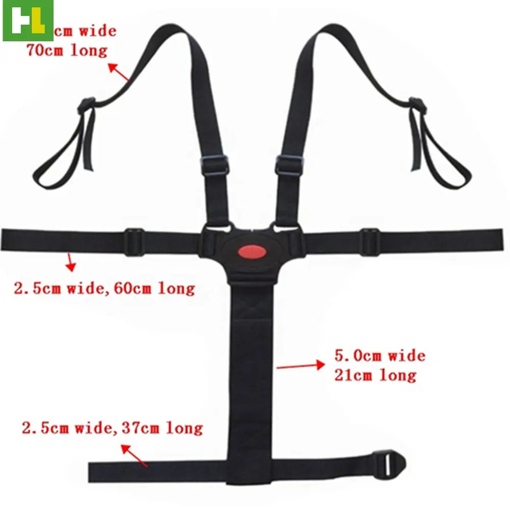 China high quality Top Selling car seat and stroller safety harness with 5 points for Child
