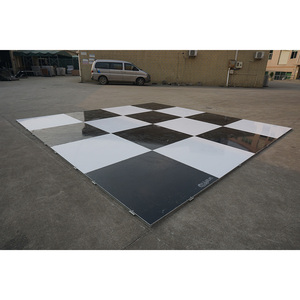 Plancher de danse portable en contreplaqué de haute qualité, 1m x 1m, noir et blanc, pour mariage - Product Image 6