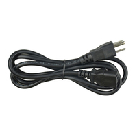 Cable de Alimentación SIPU de 3 Puntas con Enchufe Estadounidense, Revestimiento de PVC, Conector C13/C14 para Electrodomésticos, Computadoras, Tipo Hembra IEC