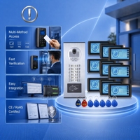 YOUHE YH-620HD12 Videoportero con Pantalla Táctil de 7 Pulgadas, 12 Teclas, Energía Solar, WIFI, Visión Nocturna IR para Apartamentos