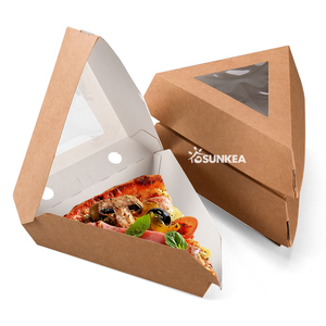 Caja de Pizza Triangular Individual Desechable con Ventana - Product Image 5