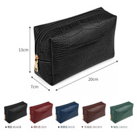 Trousse de Maquillage Portable Structurée de Luxe en PU Imperméable Grande Capacité avec Fermeture Éclair et Logo Personnalisé pour Sac