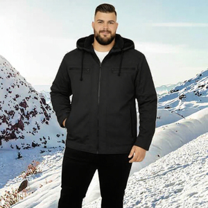Custom Coated Casual Winter <b>Warm</b> Padded Pilot Bomber <b>Jacket</b> with Stand Collar Retro Windproof <b>Waterproof</b> for Men - Product Image 3