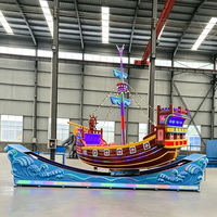 Manège mobile de fête foraine pour enfants, avec lumières et musique, type 'Flying Bote' sur piste pour une personne