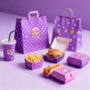 Caja de Embalaje para Comida Rápida para Llevar, Impresa Personalizada con Logotipo, Caja Plegable para Sándwiches y Hamburguesas para Restaurantes - Product Image 2