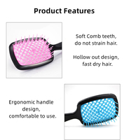 Lyder Nouvelle Brosse de massage laser pour cuir chevelu, échantillon gratuit, logo personnalisé, brosse de douche ventilée, brosse démêlante et coiffante en ABS