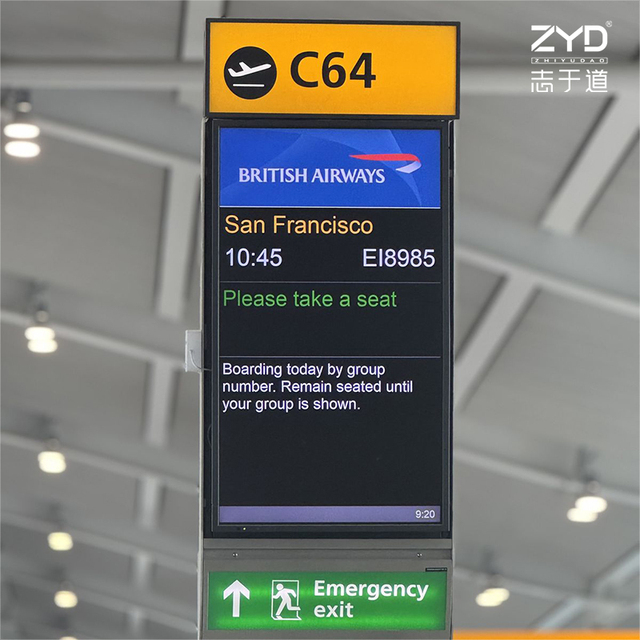 Anti Glare Surface Information Desk Inquiry and Mother Baby Room Location Indicator Metal Frame Signs Airport Signage System