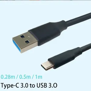 Cable DE DATOS Usb3.0 a tipo C, Cable de transmisión Usb3.2 a tipo C, Cable de disco duro de 10Gbps, carga rápida 3a 60W Pd