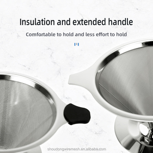 Filtro de café colgante tipo oreja portátil cónico personalizado malla personalizable acero inoxidable - Product Image 2