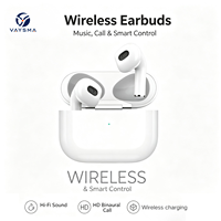 Écouteurs sans fil semi intra-auriculaires TWS BT6.0, appels HD, capteur tactile, assistant vocal, charge sans fil
