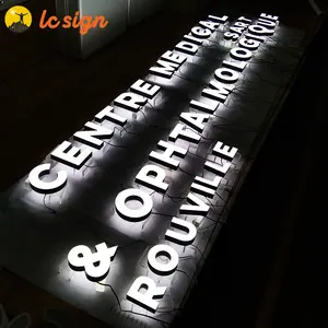 2020 neue Acryl Kanal Brief Zeichen Led Licht Bord Hergestellt 3D Zeichen Buchstaben