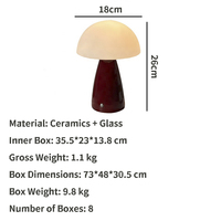 Lampe de Chevet LED Moderne en Céramique et Verre, Réglable et Dimmable, Design Ferme, Lumière Blanc Chaud, sur Batterie, pour Ambiance Chambre