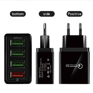 <span class=keywords><strong>Jmax</strong></span> Quick Charge 3.0 Hub de Charge Usb adaptateur à 4 Ports prise EU/US/UK chargeur mural USB de voyage avec lumière LED - Product Image 2