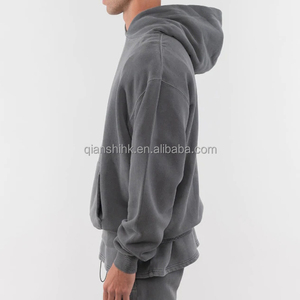 Sweats à capuche courts en molleton pour hommes Premium 100% coton Sweat à capuche épais avec logo personnalisé Sweat à capuche d'hiver vierge surdimensionné de haute qualité - Product Image 4