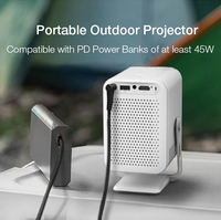IMC600PRO 720P Mini projecteur portable Android 14 intelligent 200 ANSI Lumens Projecteur de cinéma extérieur Batterie rechargeable intégrée